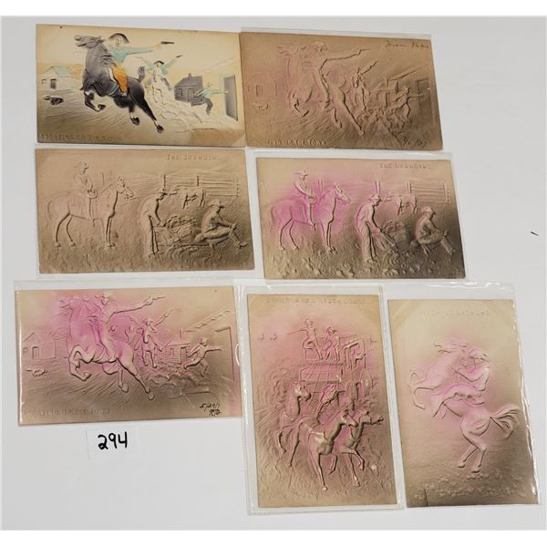 Western - Airbrushed Cowboy Postcards 7