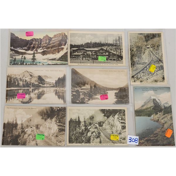 Glacier National Park Railway Albertype Postcards 25