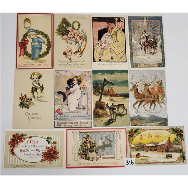 Christmas Holiday Greeting Postcards Approx. 70