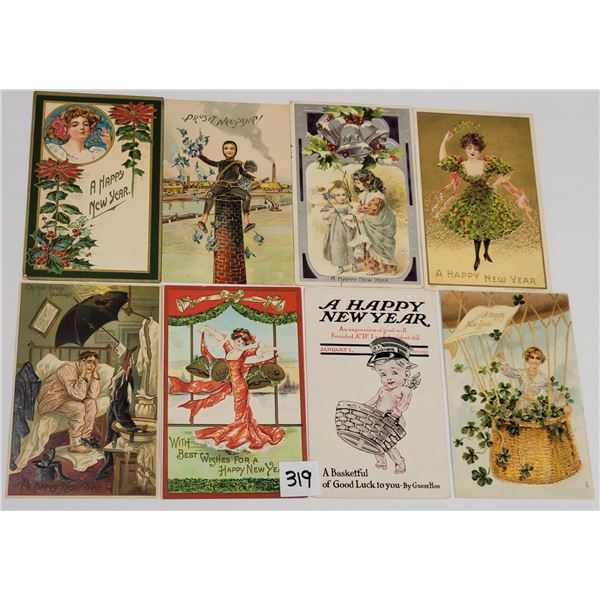 New Year Holiday Greeting Postcards Approx. 50