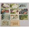 Image 2 : 1908 Year date Holiday Greeting Postcards 24