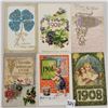 Image 3 : 1908 Year date Holiday Greeting Postcards 24