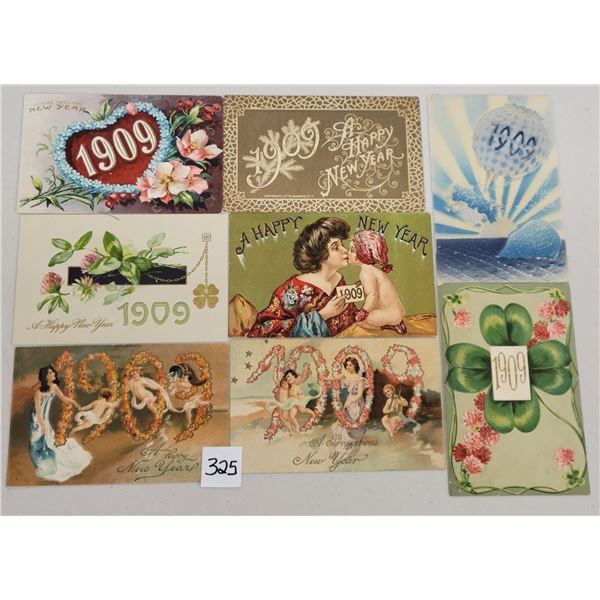 1909 Year date Holiday Greeting Postcards 24