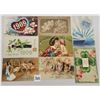 Image 1 : 1909 Year date Holiday Greeting Postcards 24