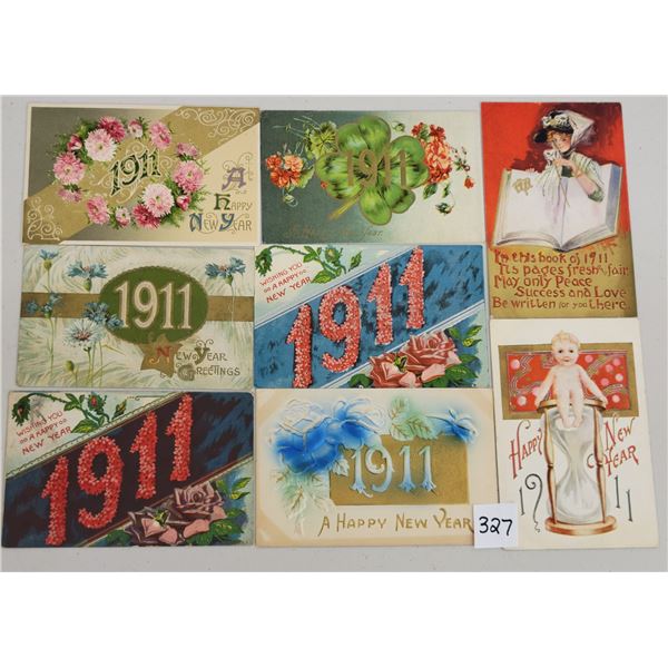 1911 Year date Greeting Holiday Postcards 12