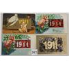Image 2 : 1911 Year date Greeting Holiday Postcards 12