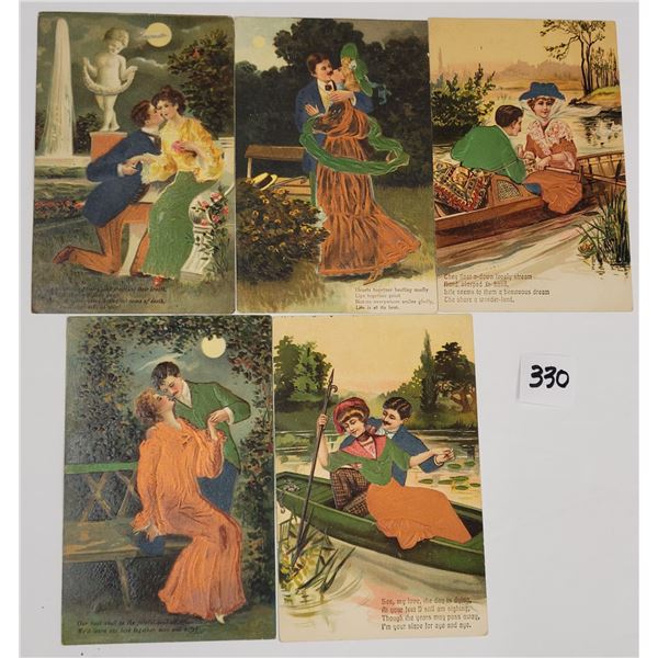 PFB Silk Romance Greeting Postcards 5