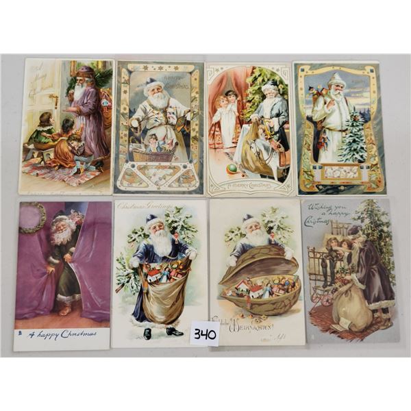 Santa Claus Non Red Suit Holiday Christmas Greeting Postcards 15