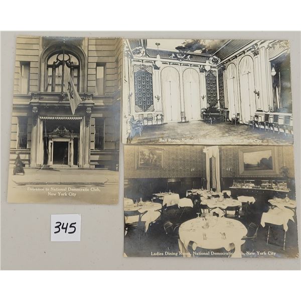 Real Photo National Democratic Club New York City Postcards 6