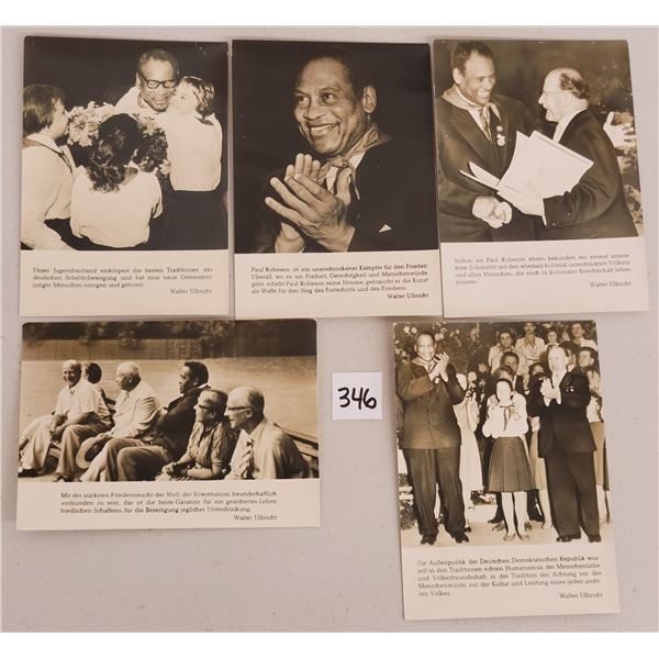 Real Photo Walter Ulbricht Paul Robeson Vintage Postcards 5