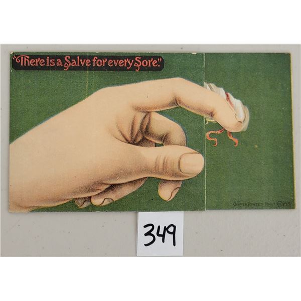 Novelty - 3 Fold Hand Postcard "There is a Salve for Every Sore"