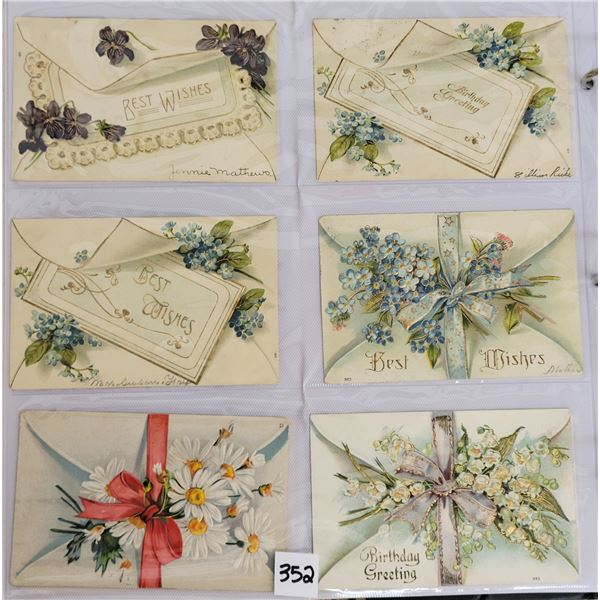 Flowers on Greeting Postcard Album Approx. 120