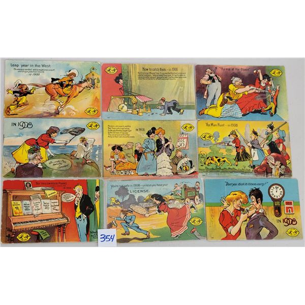 1908 Leap Year Holiday Greeting Postcards 9
