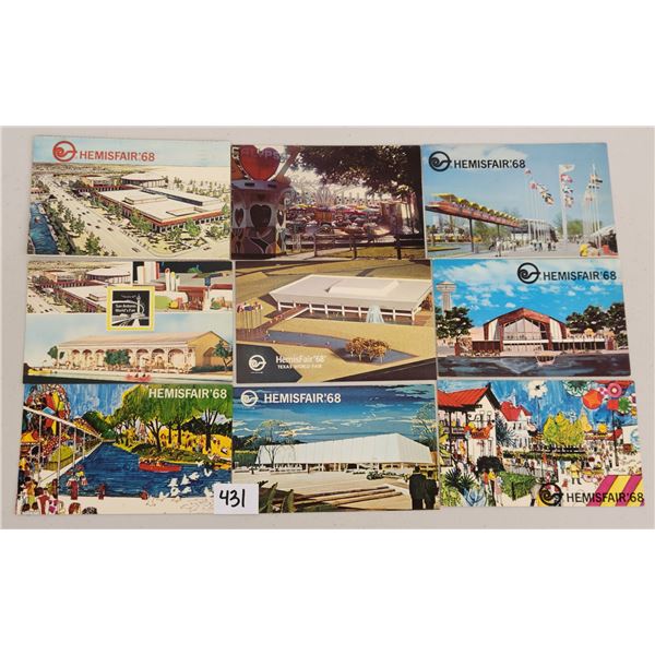 1968 World's Fair Hemisfair San Antonio, Texas Postcards 100+