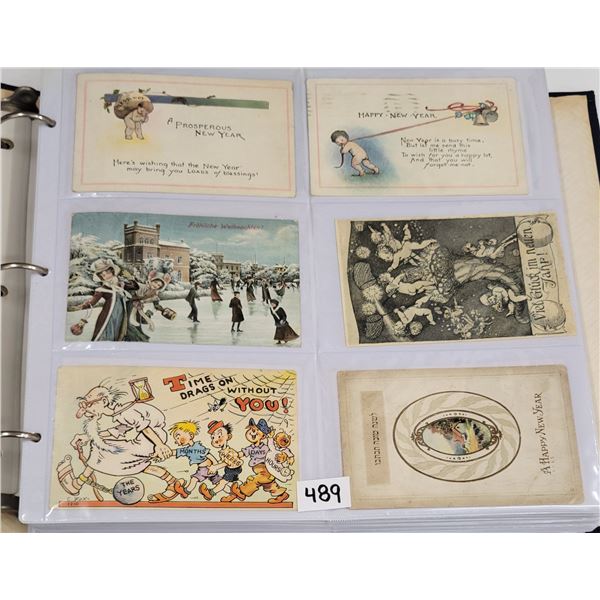 New Years Holiday Greeting Album Postcards Approx. 300