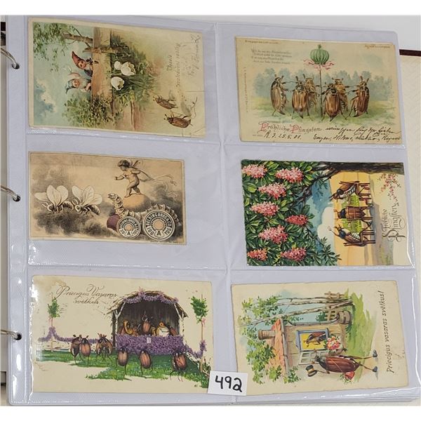 Insects on Greeting Postcards Album of Approx. 125