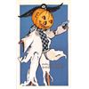 Image 1 : Whitney Halloween Pumpkin Head Scarecrow Holiday Greeting Postcard