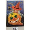Image 1 : Ullman American Postcard Halloween Witch & Pumpkin Holiday Greeting PC