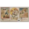 Image 1 : 3 Winsch Thanksgiving Pretty Lady Holiday Greeting Postcards