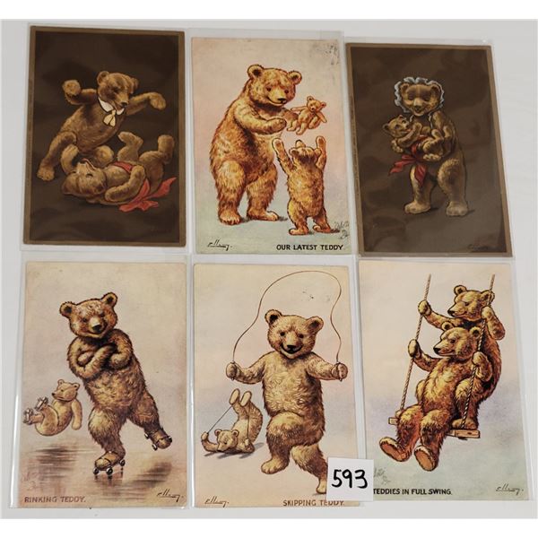 Group of 10 Teddy Bear Greeting Postcards