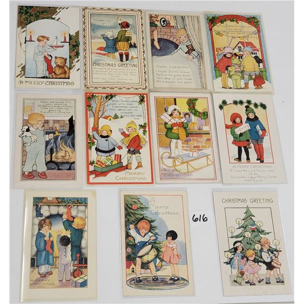 11 Whitney Christmas Children Holiday Greeting Postcards