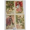 Image 1 : 4 Winsch Christmas Ladies Holiday Greeting Postcards
