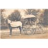 Image 1 : Real Photo Of Man on Horse Drawn Delivery Wagon Postcard