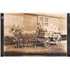 Image 1 : Real Photo Horse Drawn Delivery Wagon Postcard