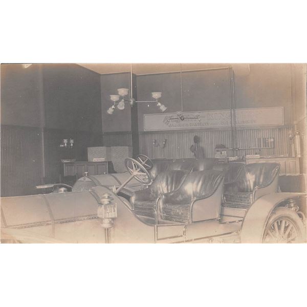 Real Photo Auto Dealership Store Interior Postcard