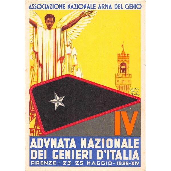 Poster Art National Association of Engineers 1936 Advertising Postcard