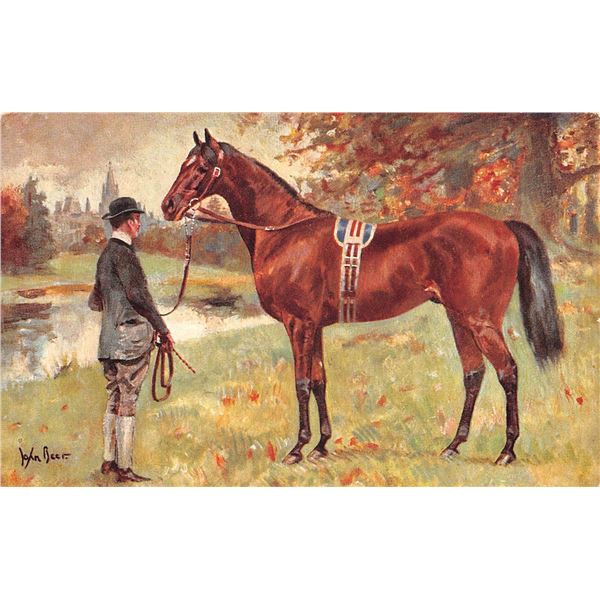 Set of 6 John Beer "British Race Horses" Greeting Postcards