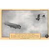 Image 1 : WWI Patriotic Postcard Depicting French Plane Attacking German Zeppelin Airship