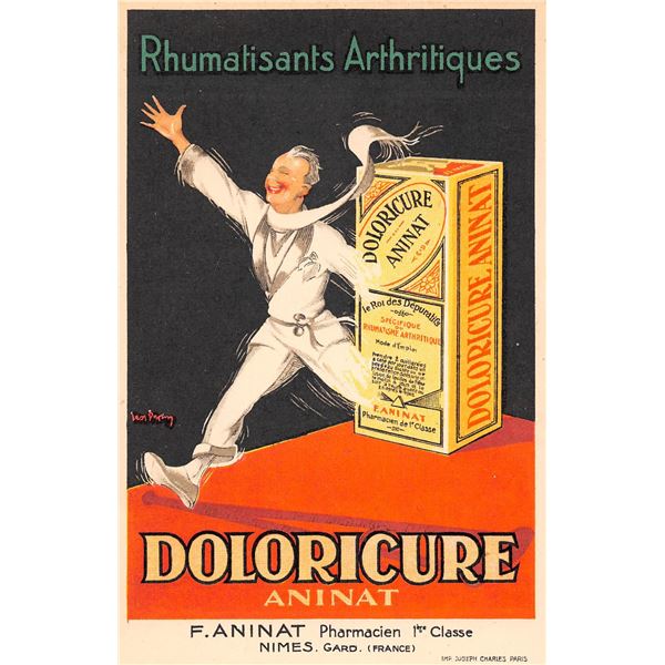 Arthritis Medical Advertising Doloricure Postcard