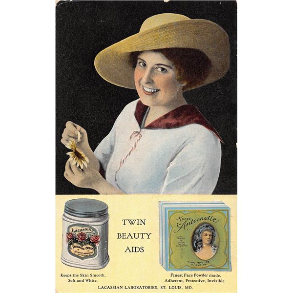 Make Up Advertising Twin Beauty Aids Lacassian Laboratories St. Louis, Missouri PC