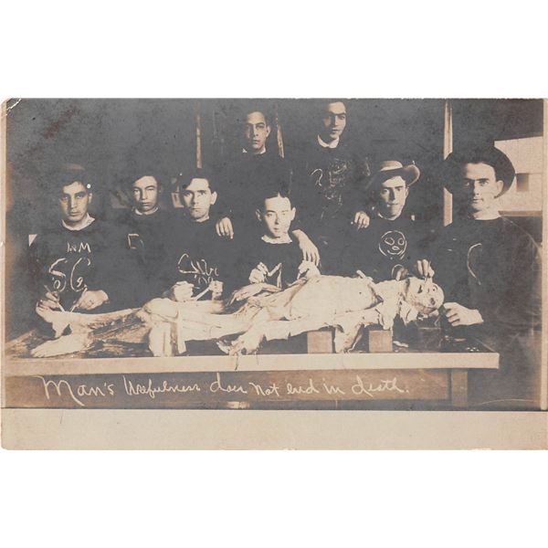 Real Photo Medical Class Cadaver Postcard