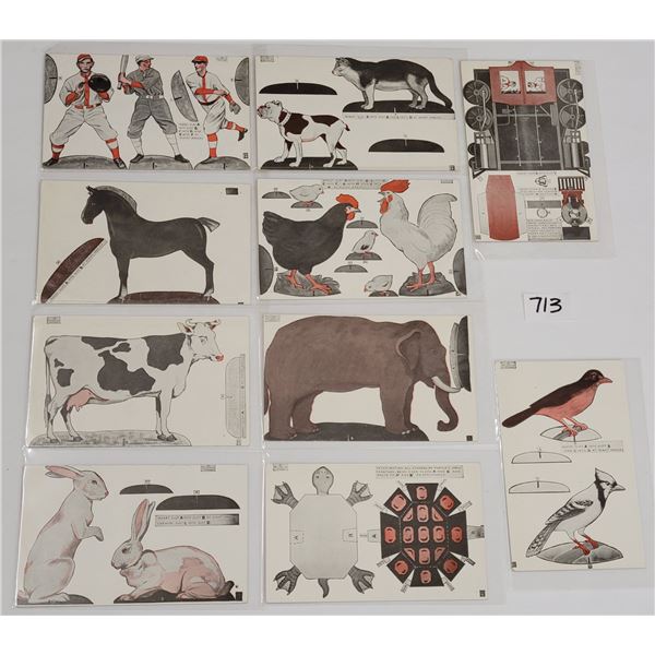 20 Arcade Card Cut Outs - Animals, Baseball, More