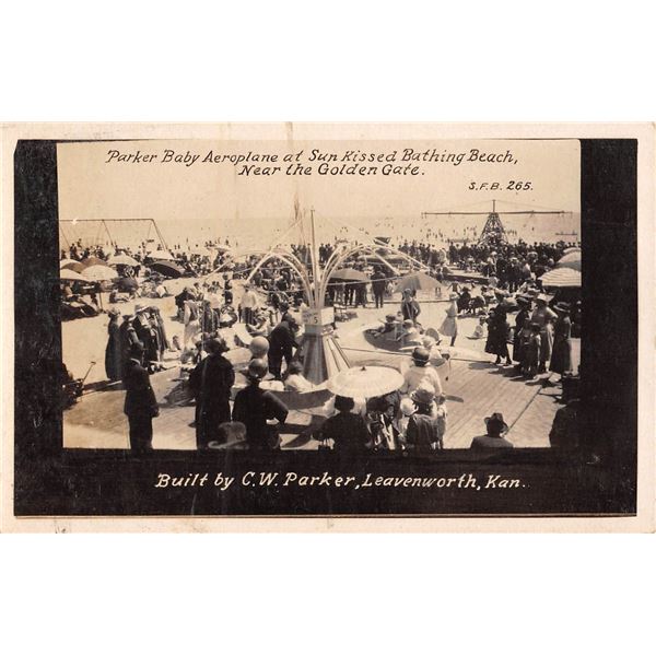 12 Amusement Park Ride Merry-go-round Postcards