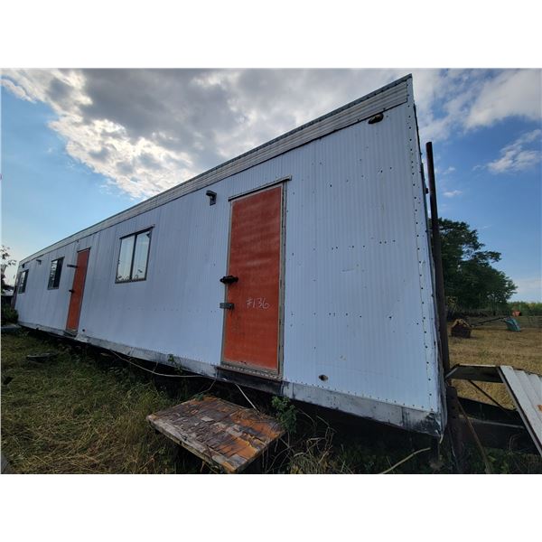 Portabuilt 10x50 Campshack on wheels, wired for power, pintle hitch