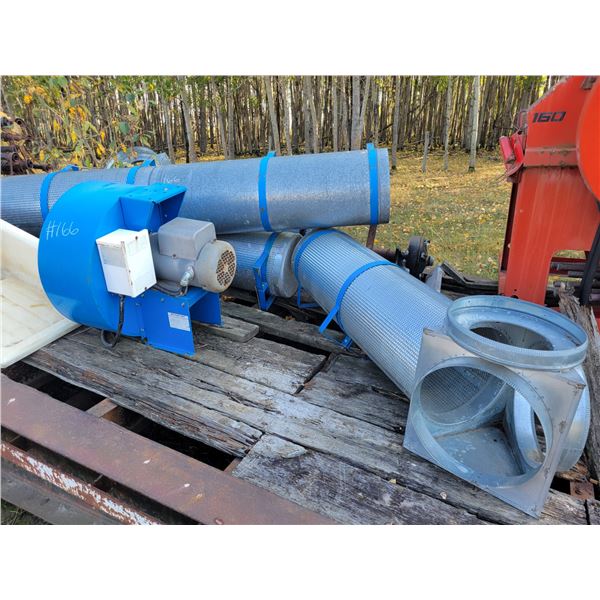 Bin Aeration system, fan & ducting, 8pcs of ducting, 10 grain guard, 5Hp fan c/w cord