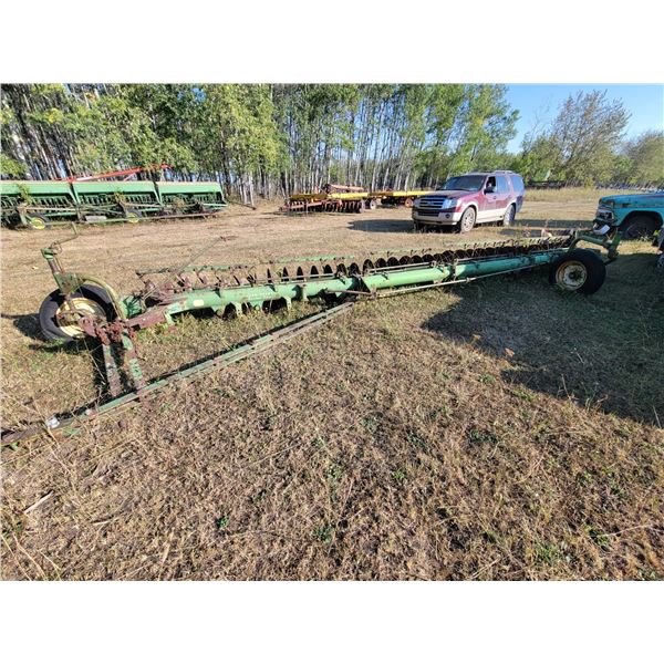 JD 1200 Surflex tiller, approx. 20 ft, 21-inch blades. Frame broken spare frame section included