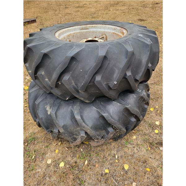2- 18.4x28 tires c/w 8-hole rims & power adjust