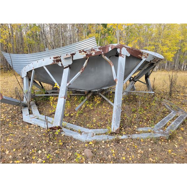 Miller Hopper Cone, 18 ft c/w skid (damaged)