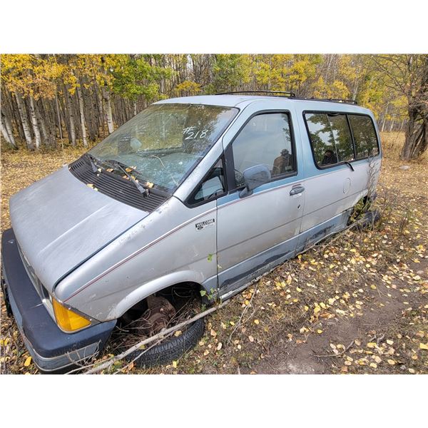 1989 Ford Aerostar XLT van, V6, engine has low miles, no keys SN. 1FMCA11U2KZA60051, sold as is