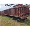 Image 1 : Approx. 34 ft Doepker grain trailer, has fire damage, sold for scrap