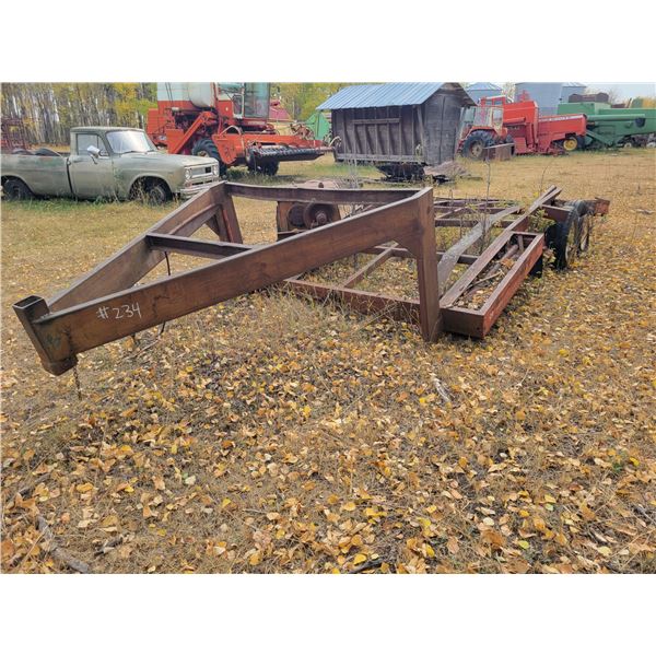 Approx. 18 ft triple axle trailer c/w 7000 lb axles, sold for parts