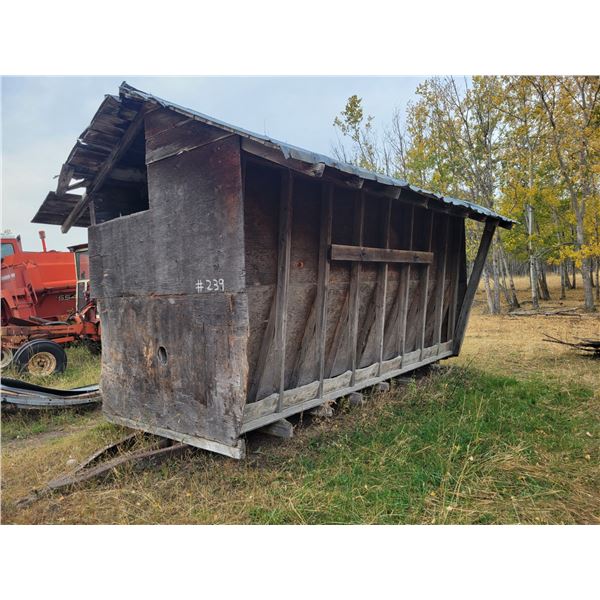 16 ft Cattle self feeder on a metal skid