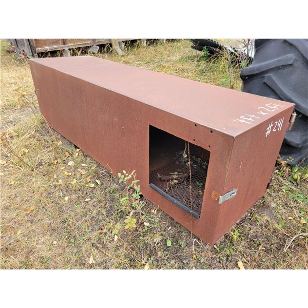 Metal tool box, 7 ft x 2 ft square