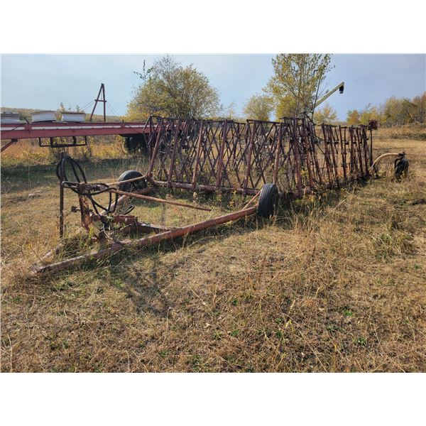 Approx. 50 ft Ajax harrow drawbar c/w hyd. Cyl.