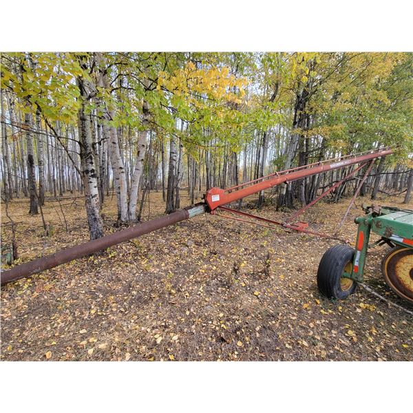 2- Grain augers, 7-inch dia., approx. 40 ft, sold for parts