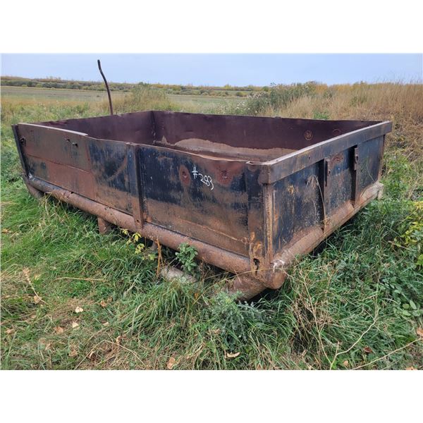 Skid mounted water trough, heavy duty, 7 ft wide x 12 ft long x 22 inch deep